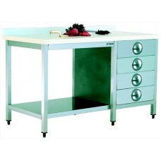 Polyethylene Top Table 4 Drawers / Lower Shelf
